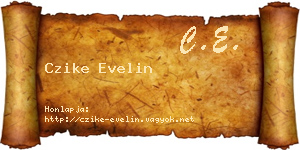 Czike Evelin névjegykártya